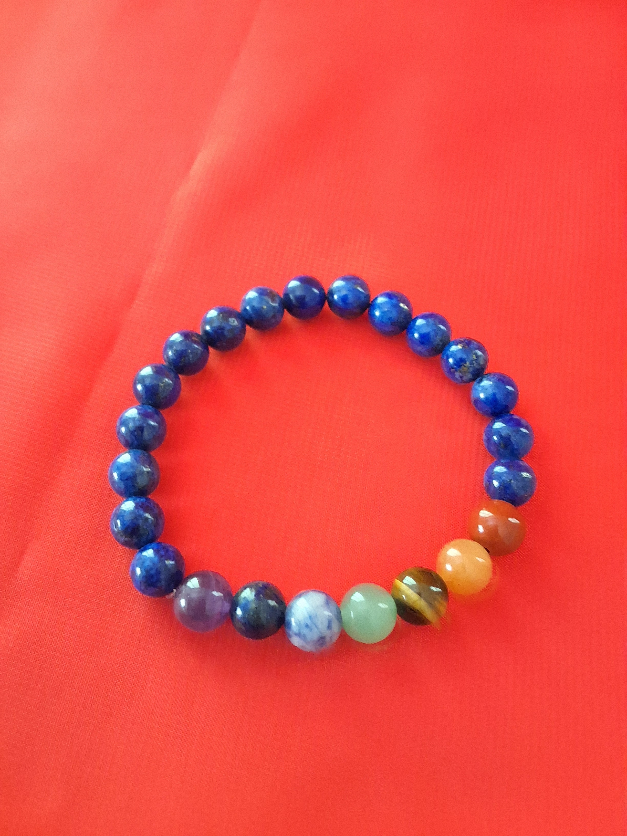 Lapis Lazuli 7 Chakra Bracelet